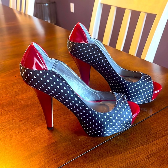 Madden Girl Shoes Red And Black Heels Poshmark